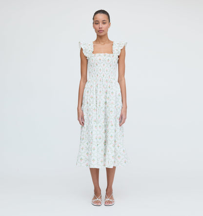 The Ellie Nap Dress - Pastel Trellis