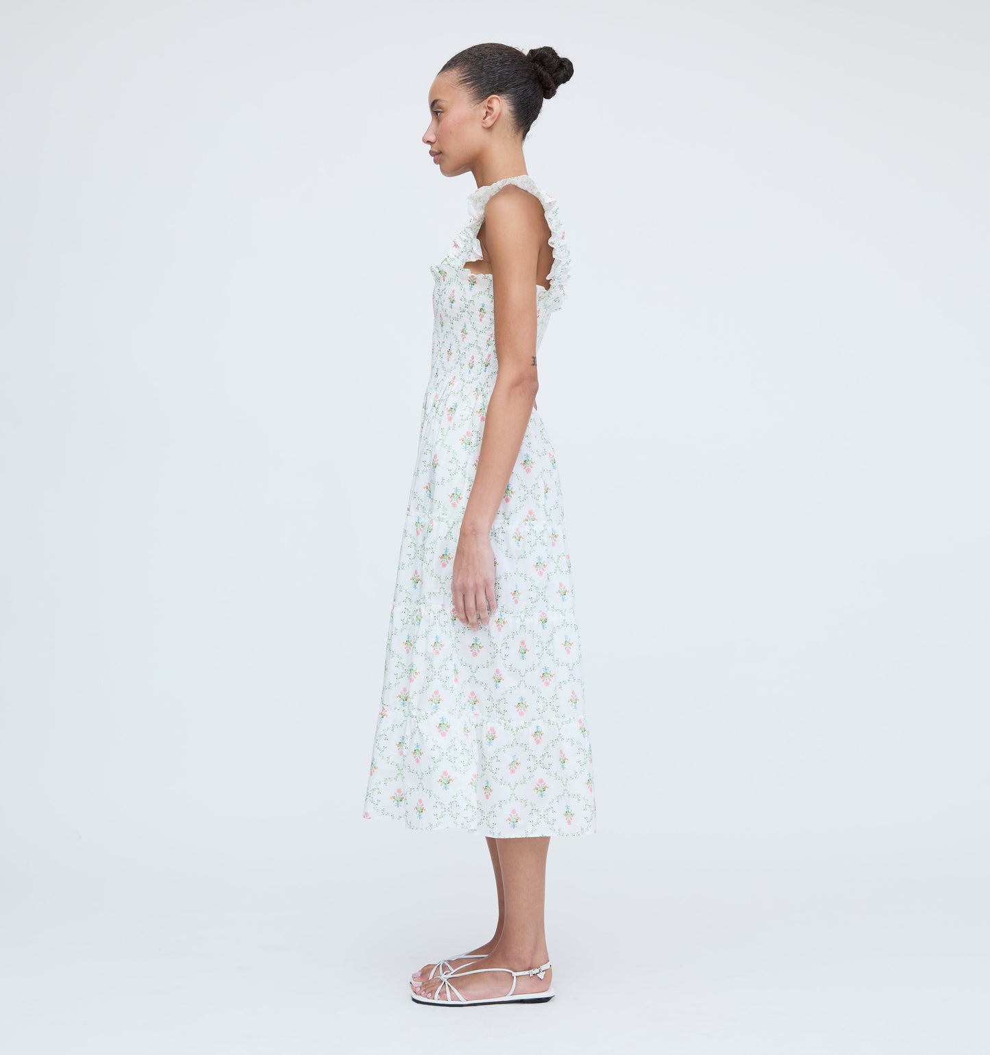 The Ellie Nap Dress - Pastel Trellis