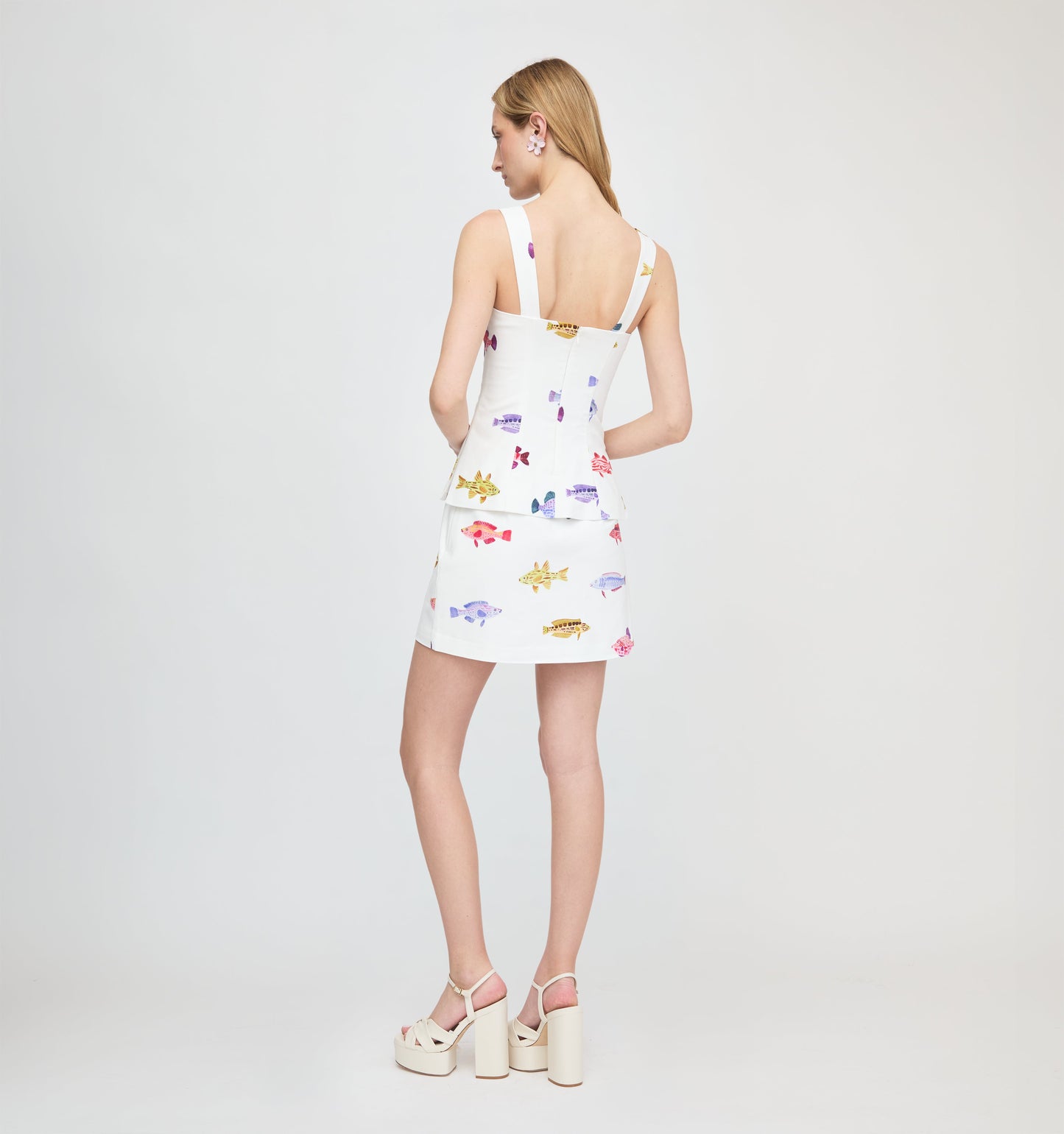The Emma Top - White Rainbow Fish