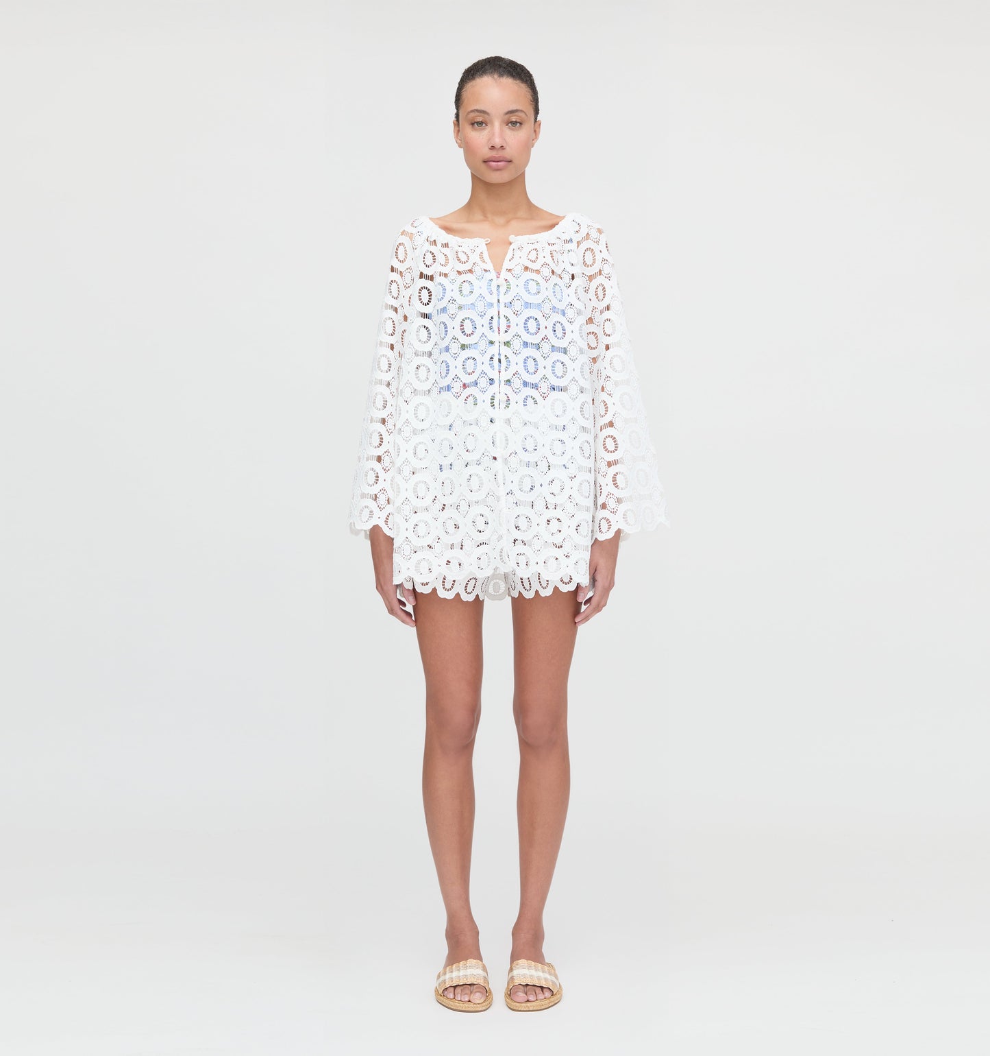 The Enella Tunic - White Broderie