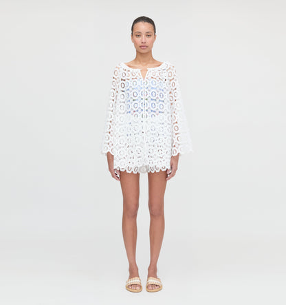 The Enella Tunic - White Broderie