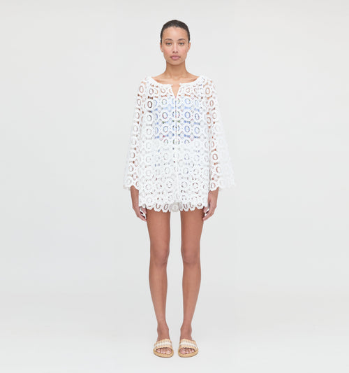 The Enella Tunic - White Broderie