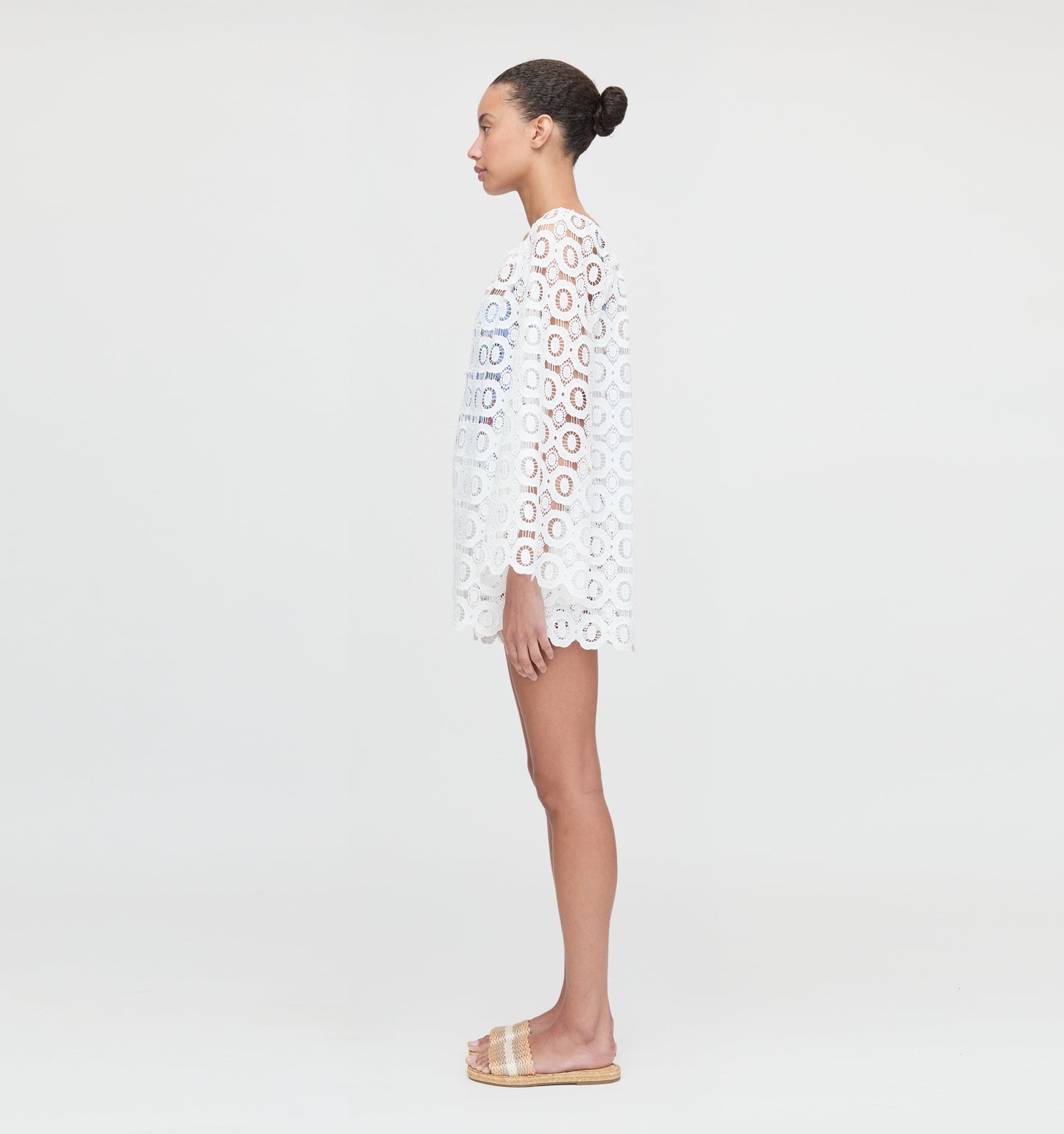 The Enella Tunic - White Broderie