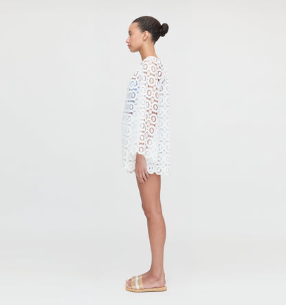 The Enella Tunic - White Broderie
