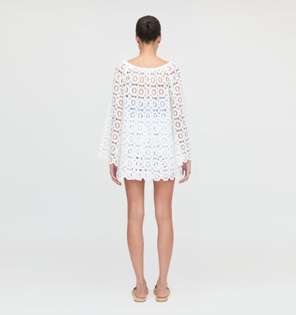 The Enella Tunic - White Broderie
