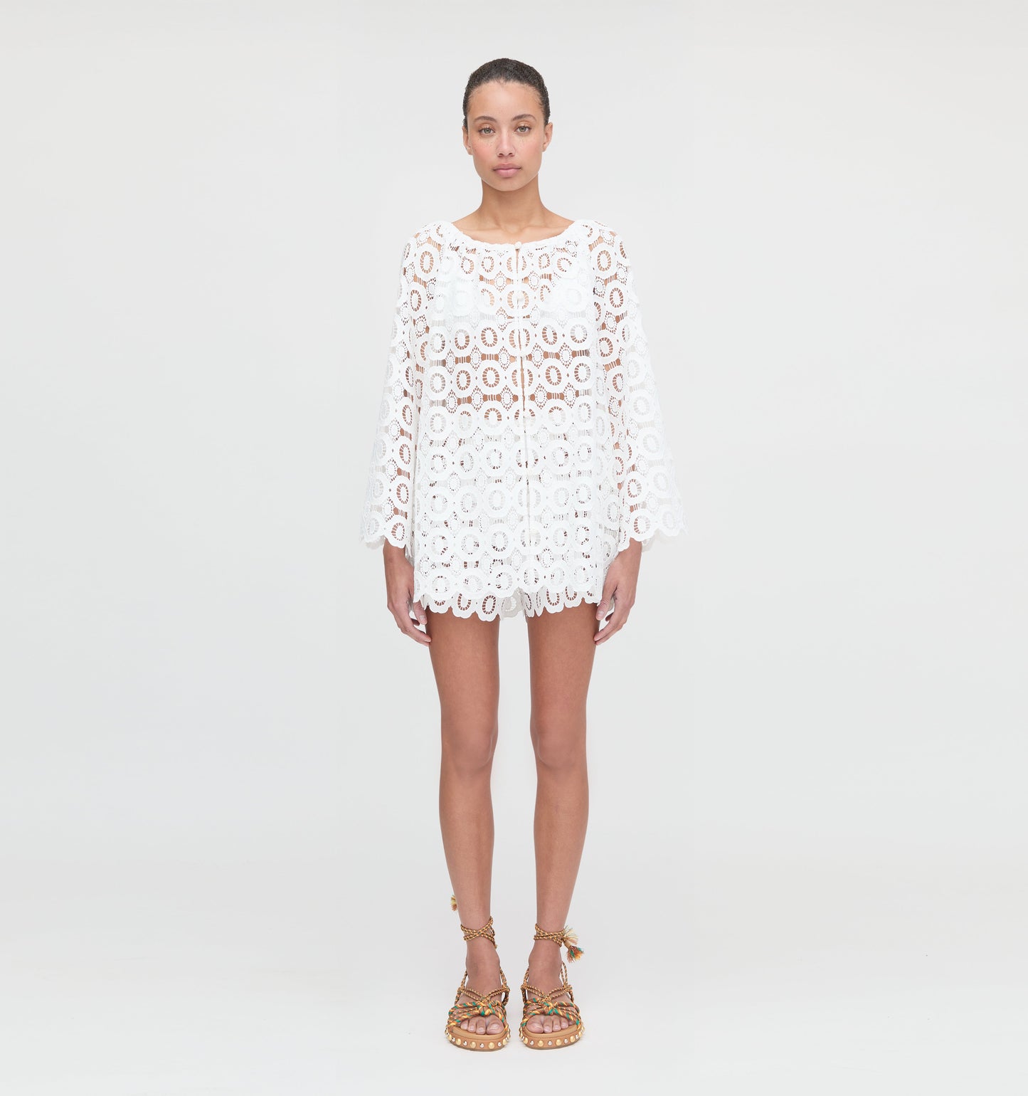 The Kaya Short - White Broderie