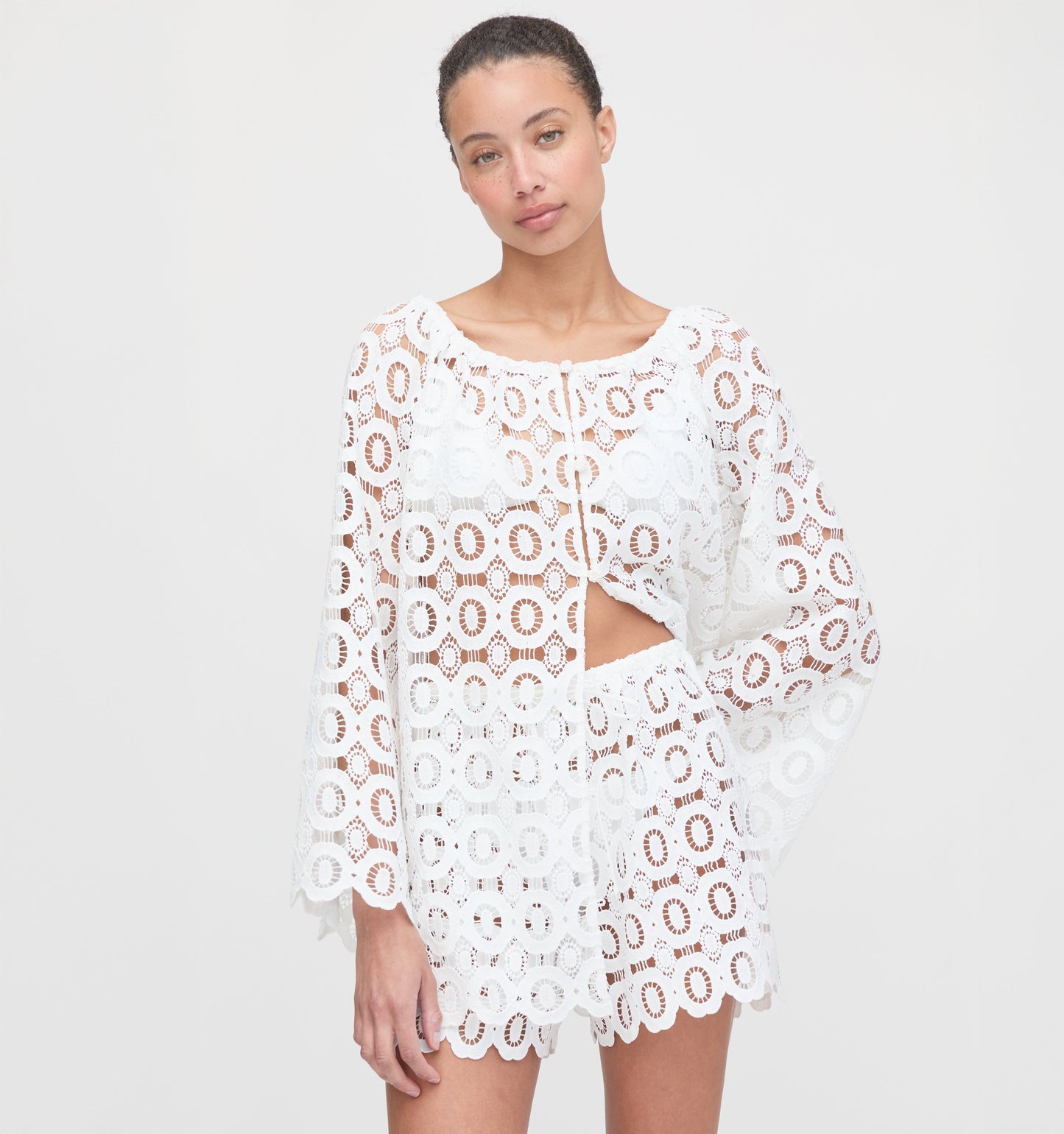 The Kaya Short - White Broderie
