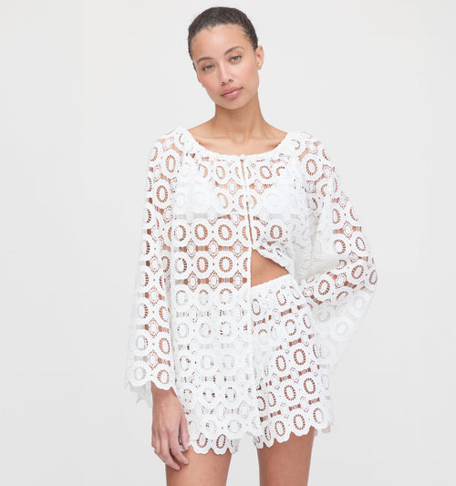 The Kaya Short - White Broderie