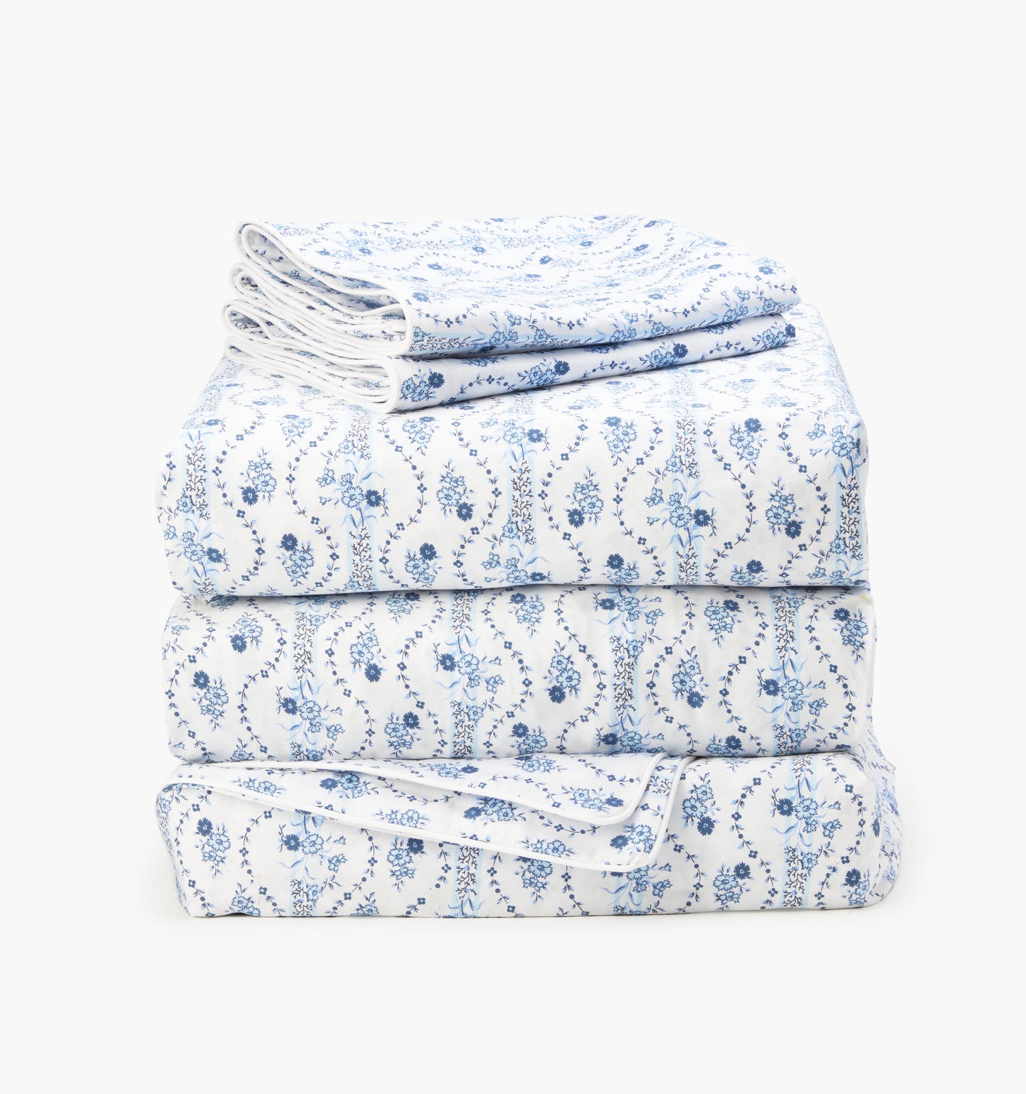 The Bed Set - Blue Vine Stripe