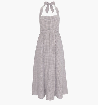 The Fleur Midi Dress - Chocolate Gingham