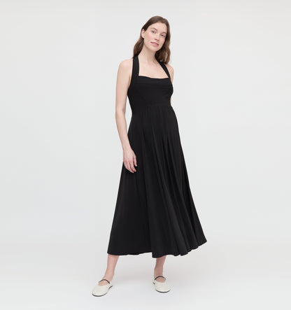 The Maternity Fleur Dress - Black Jersey