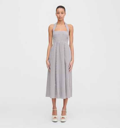 The Fleur Midi Dress - Chocolate Gingham