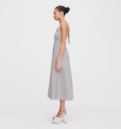 The Fleur Midi Dress - Chocolate Gingham