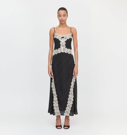 The Francesca Dress - Black Polka Dot