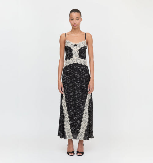 The Francesca Dress - Black Polka Dot