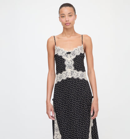 The Francesca Dress - Black Polka Dot