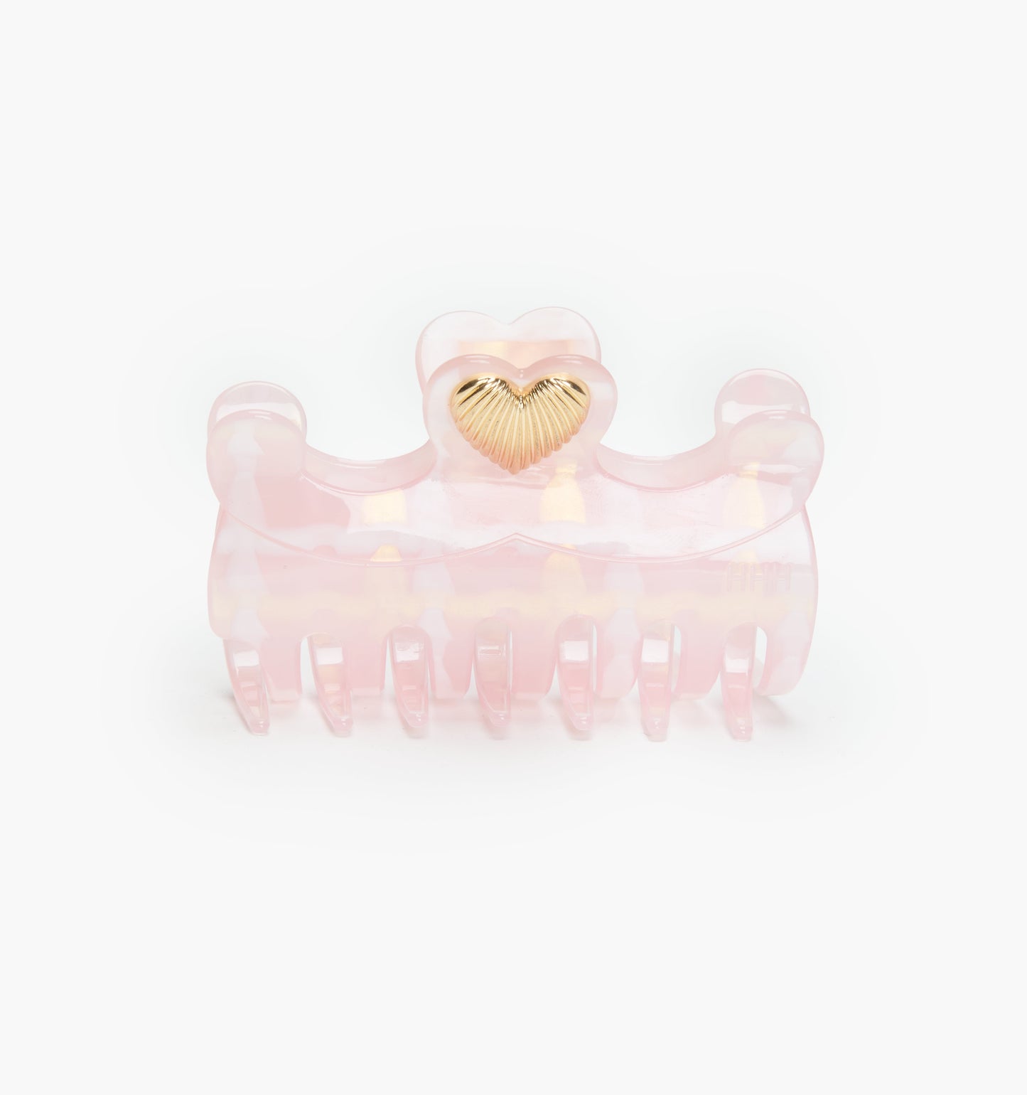 The Heart Claw Clip - Pink Plaid