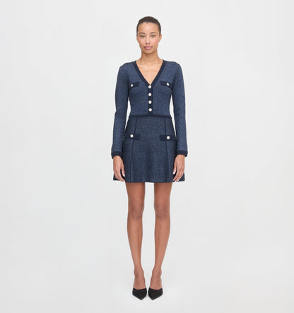 The Lana Dress - Navy Sequin