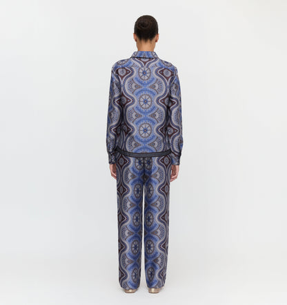 The Liv Top - Brown Cobalt Medallion