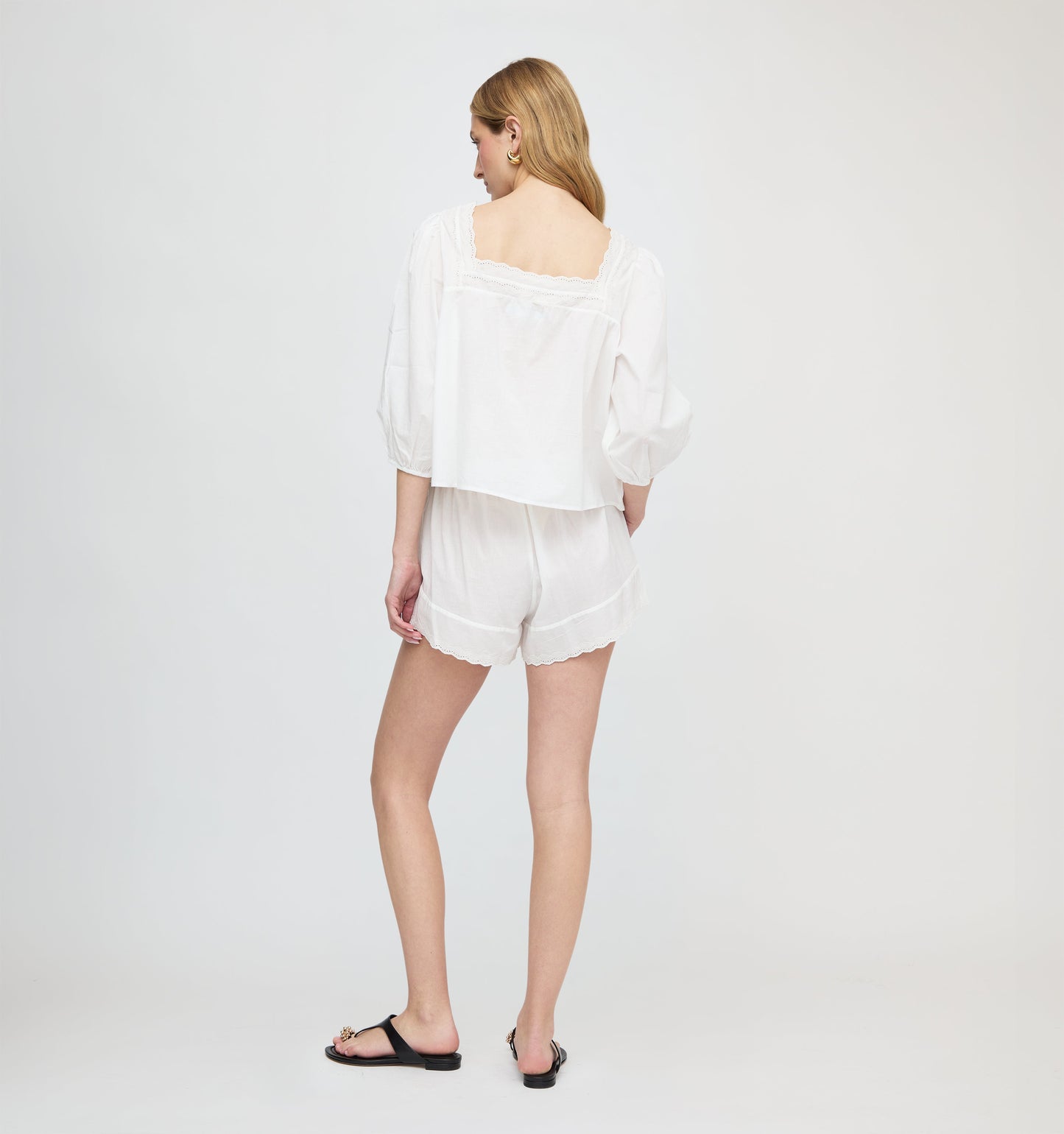 The Maeve Top - White Crisp Voile