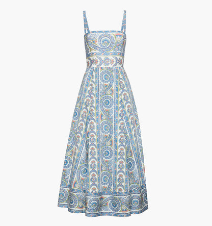 The Margot Dress - Blue Corsica Paisley