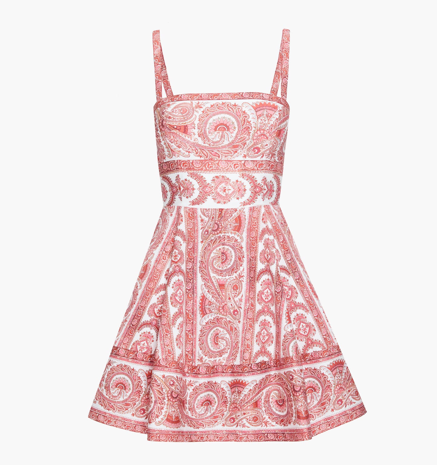 The Margot Mini Dress - Coral Corsica Paisley