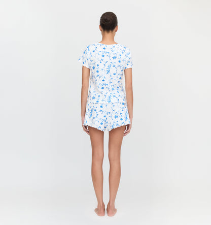 The Nina Pajama Set - Blue Botanical