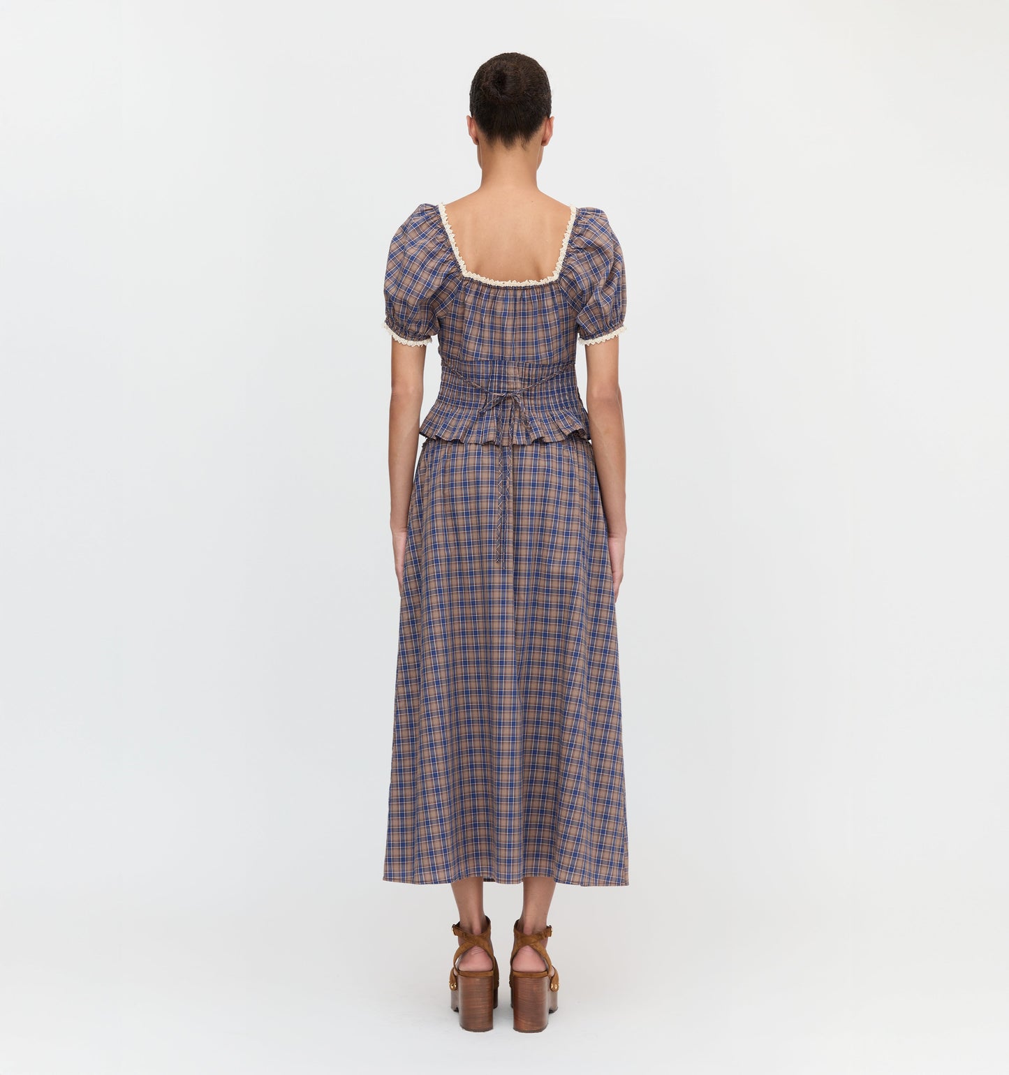 The Delphine Nap Skirt - Brown Spencer Plaid