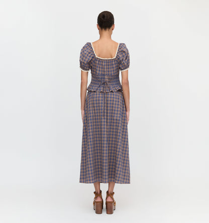 The Delphine Nap Skirt - Brown Spencer Plaid