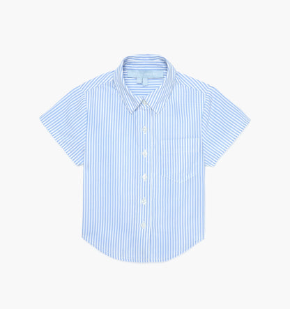 The Tiny Beau Shirt - Blue/White Stripe