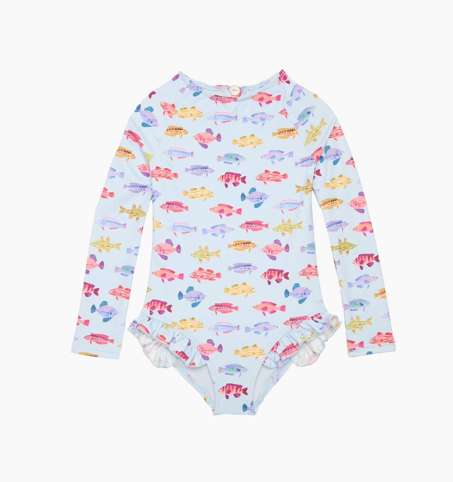 The Baby Sora Rashguard - Blue Rainbow Fish