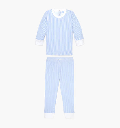 The Tiny Sully PJ Set - Blue/White Stripe