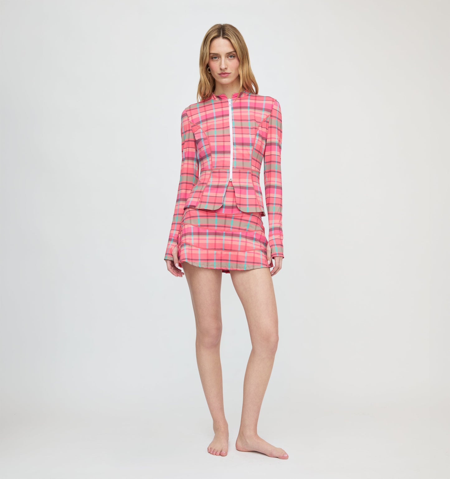 The Riley Pool Skirt - Sunset Gingham