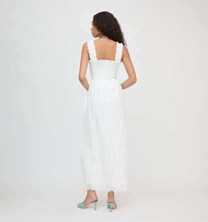 The Ashlyn Nap Dress - White Trellis Broderie
