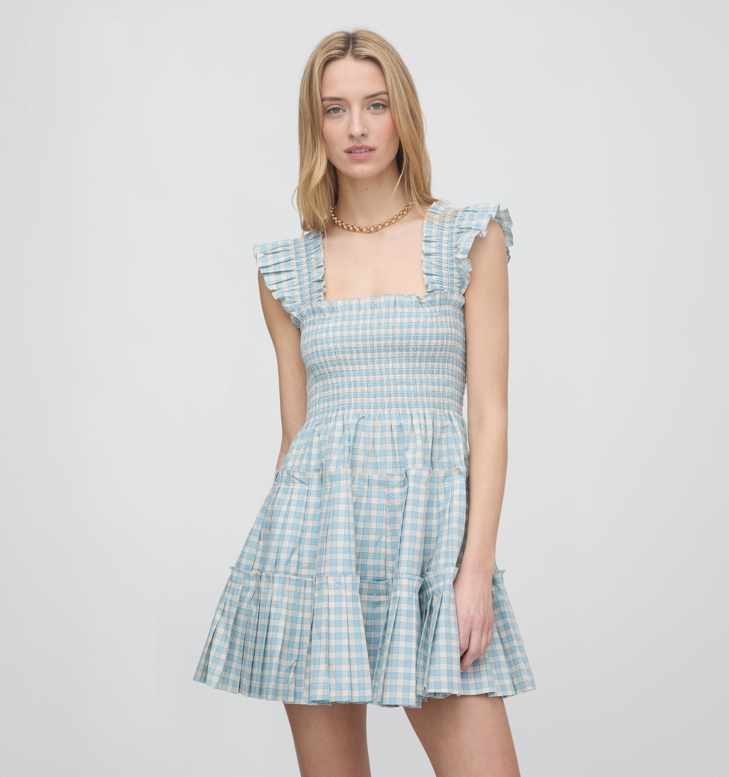 The Charlotte Nap Dress - Blue/Red Gingham
