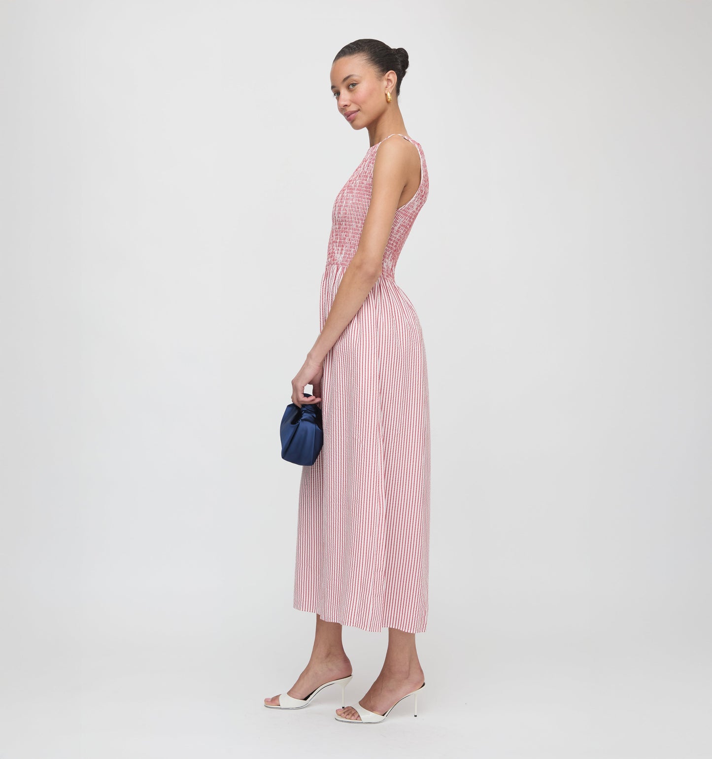 The Cosima Nap Dress - Red Ticking Stripe