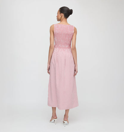 The Cosima Nap Dress - Red Ticking Stripe