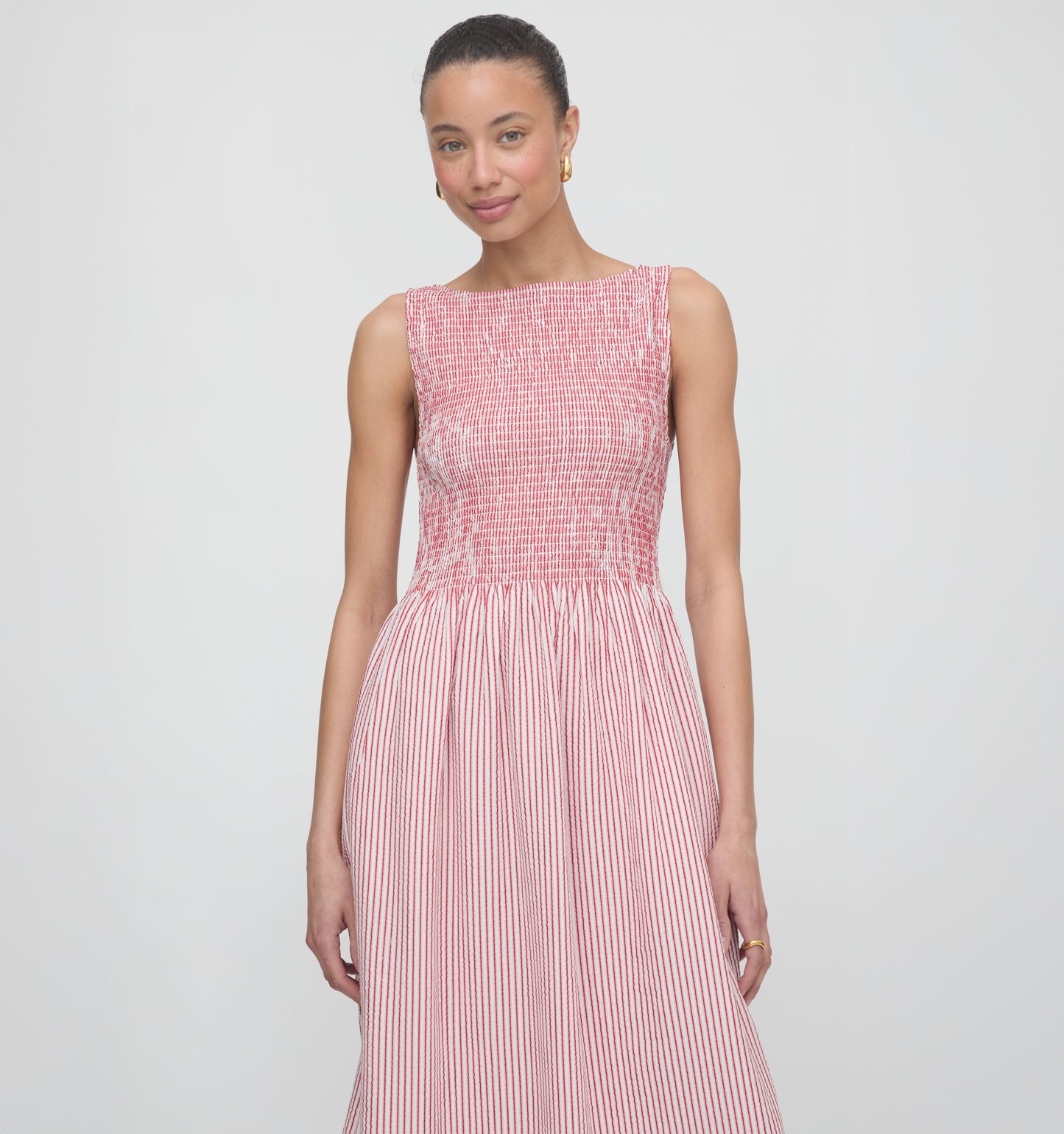The Cosima Nap Dress - Red Ticking Stripe