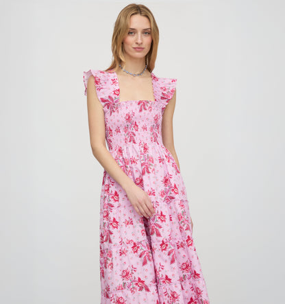 The Ellie Nap Dress - Pink Delft Bouquet
