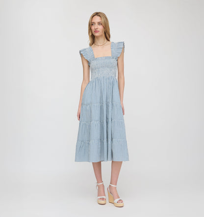 The Ellie Nap Dress - Lagoon Gingham