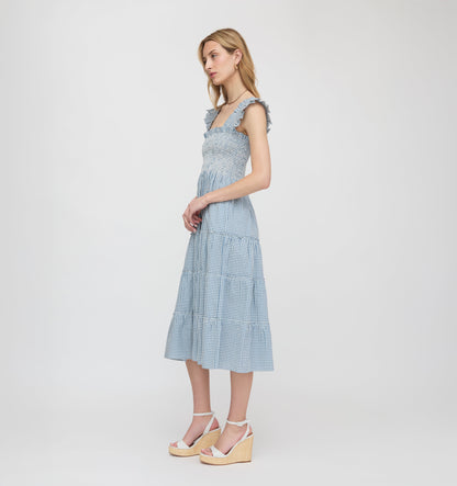 The Ellie Nap Dress - Lagoon Gingham