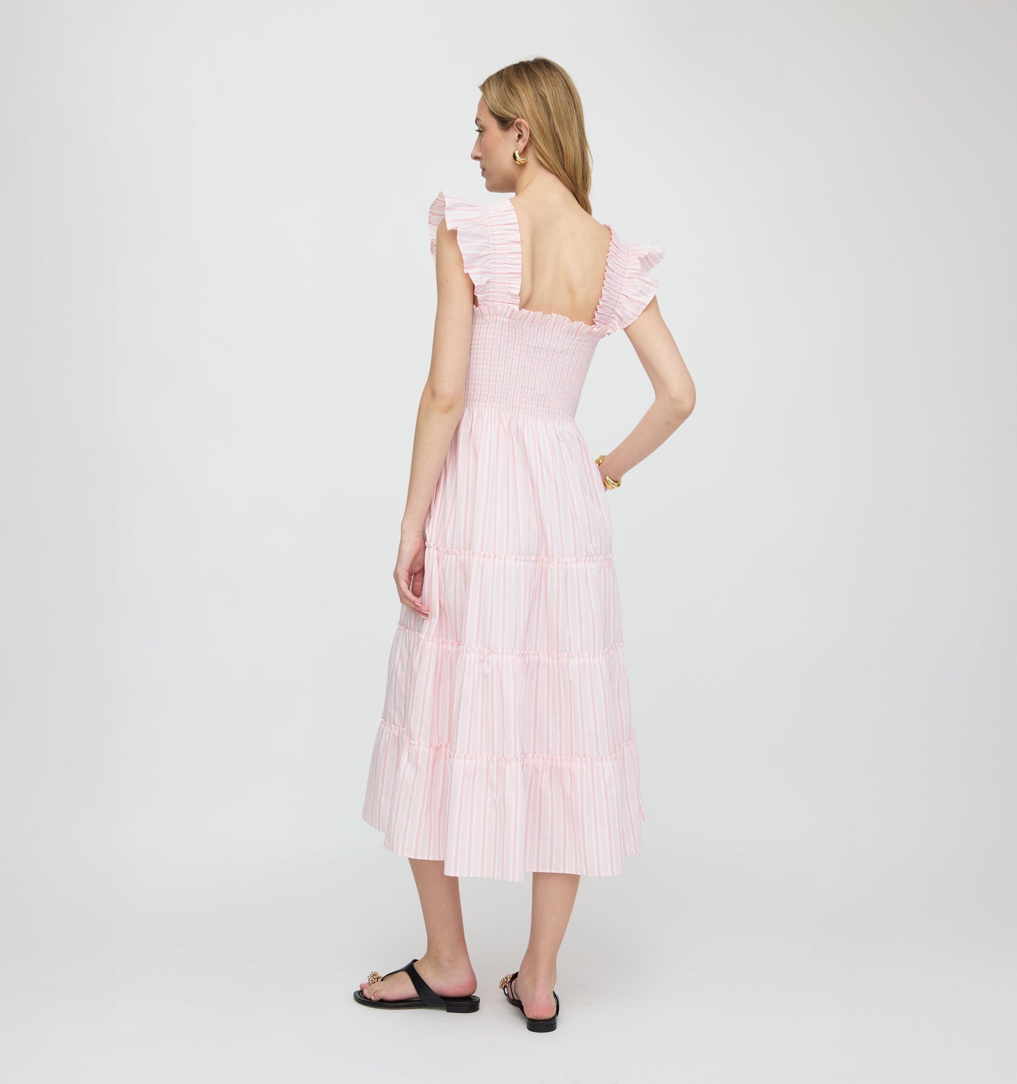 The Ellie Nap Dress - Pink Variegated Stripe