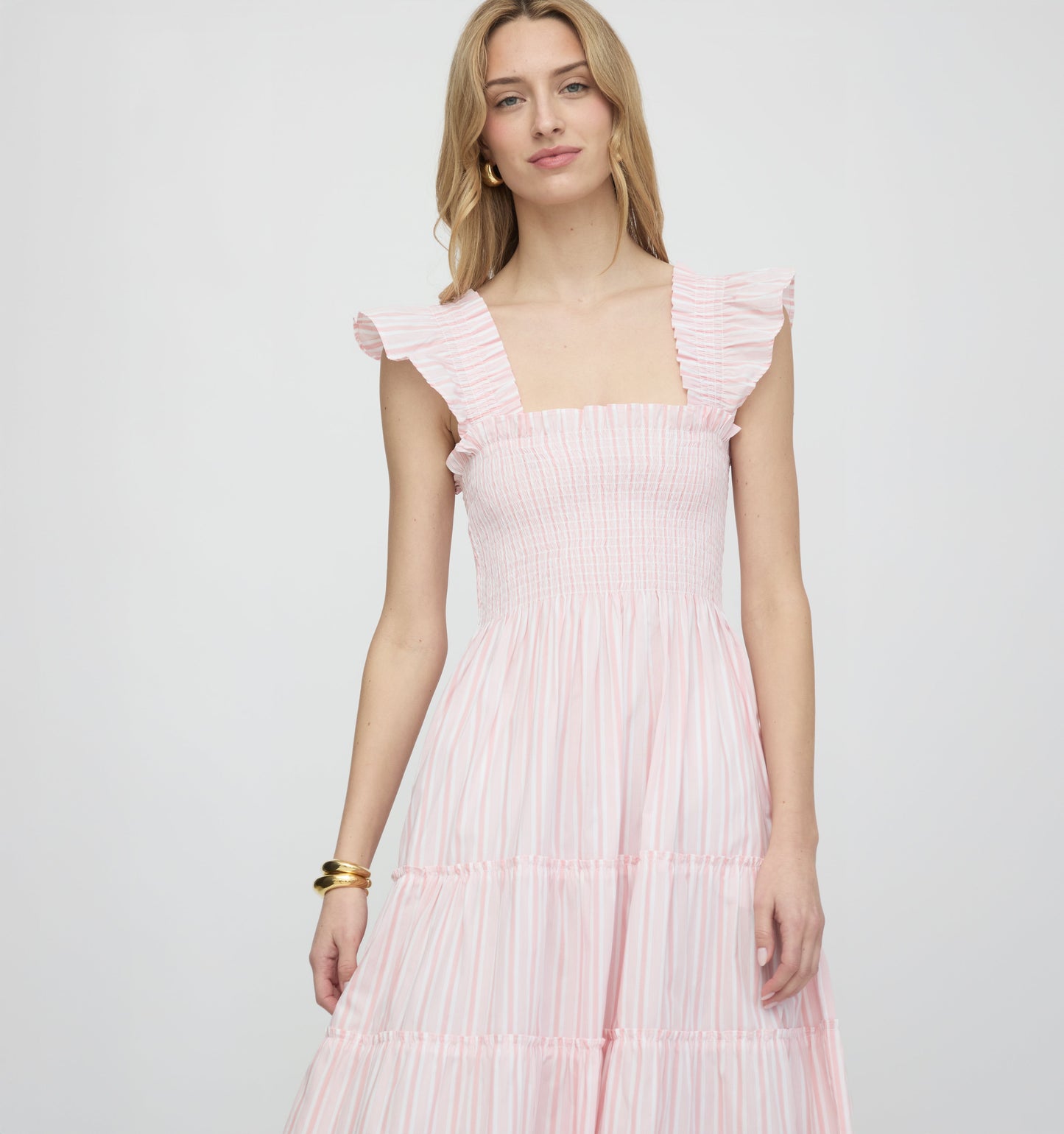 The Ellie Nap Dress - Pink Variegated Stripe