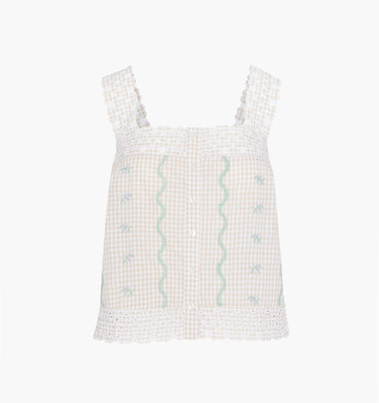 The Elroy Top - Gingham Vine