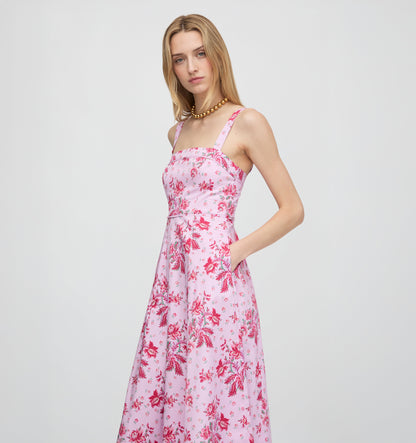 The Ezra Dress - Pink Delft Bouquet