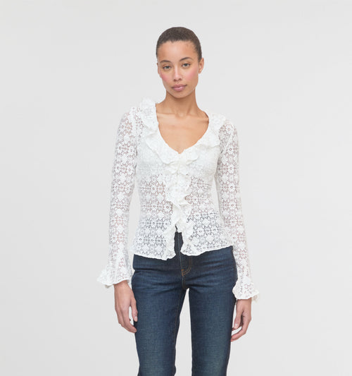 The Gabriella Top - White Lace