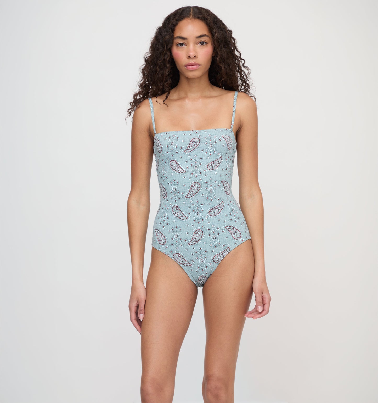 The Giana One Piece - Dusty Blue Gemstone Mosaic Scarf