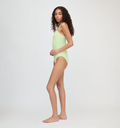 The Giana One Piece - Lime Gingham