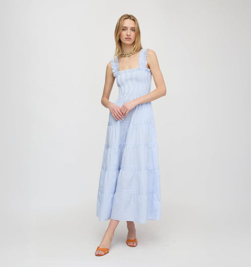 The Goldie Nap Dress - Blue/White Stripe