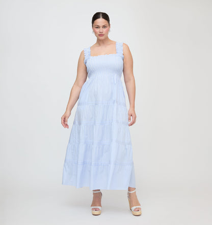 The Goldie Nap Dress - Blue/White Stripe